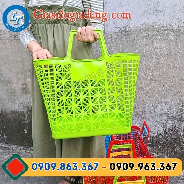giỏ nhựa vuông xách đi chợ giá rẻ nhất thị trường tphcm