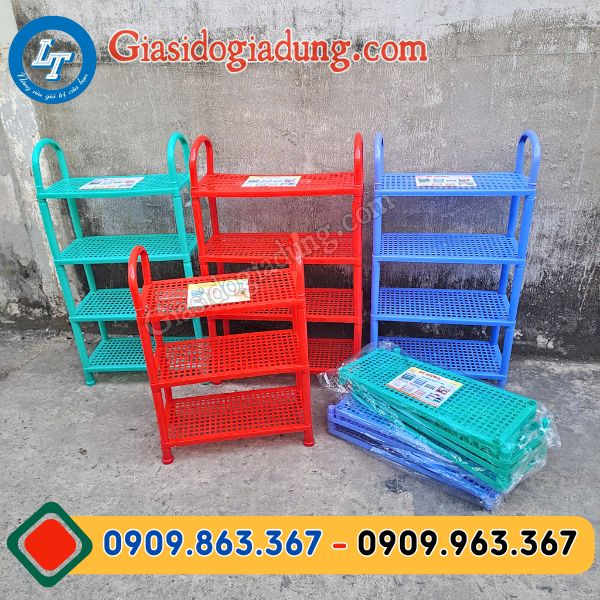 kè giày dép nhựa 2, 3, 4, 5 tầng giá sỉ ở đâu rẻ