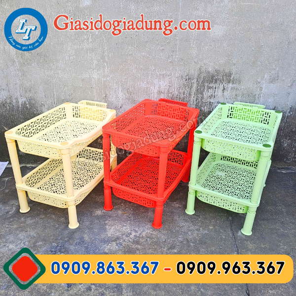 kệ nhựa 2 tầng chất lượng giá sỉ rẻ uy tín toàn miền nam