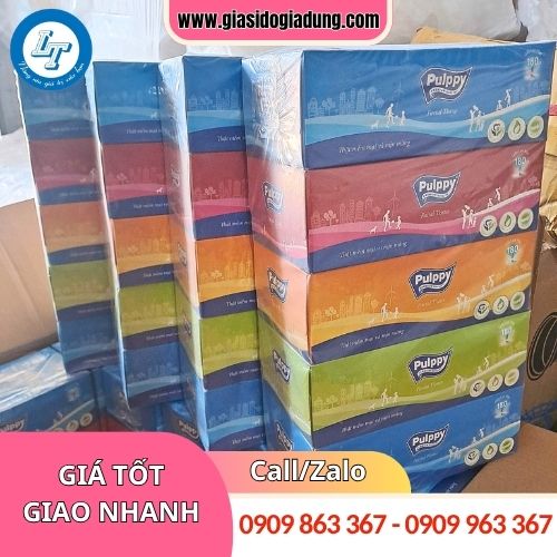 khăn giấy lụa rút hộp giá sỉ rẻ bịch 5 hộp