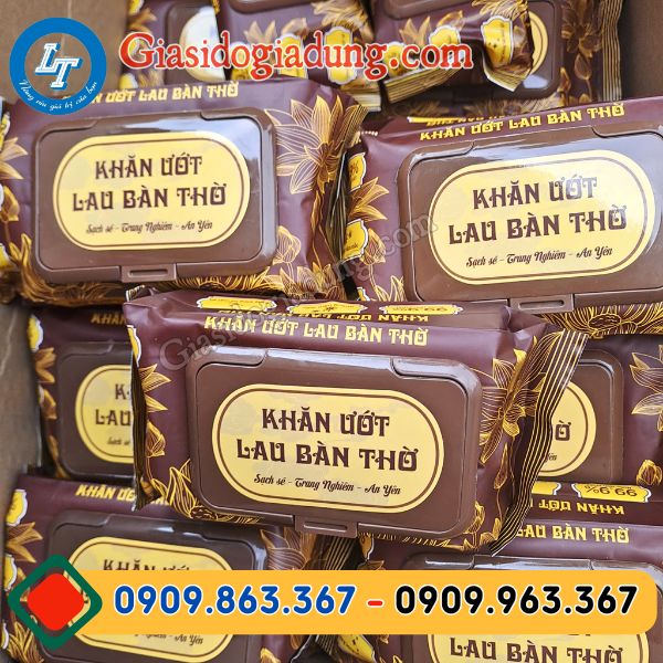 khăn ướt lau bàn thờ giá sỉ rẻ tận xưởng tphcm