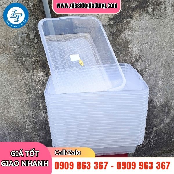 khay nhựa trong suốt làm thạch dừa rau câu giá rẻ tiện dụng