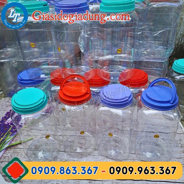 kho hũ nhựa 10kg vuông tròn giá sỉ giá bán buôn