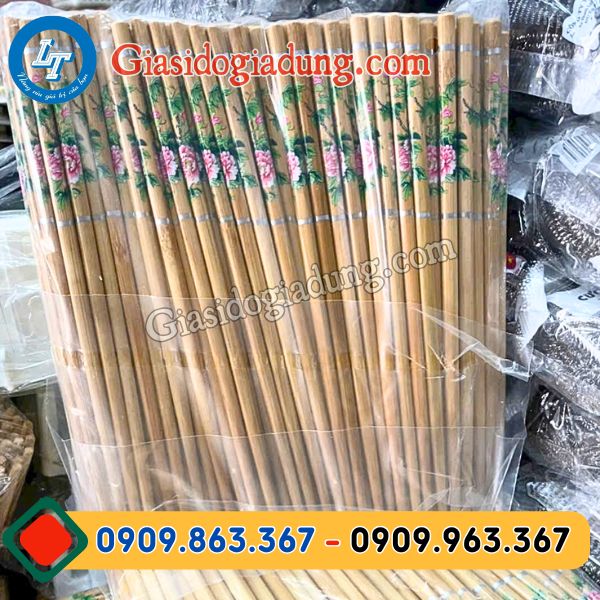 kho sỉ đũa gỗ xá tự nhiên bịch 100 đôi giá rẻ