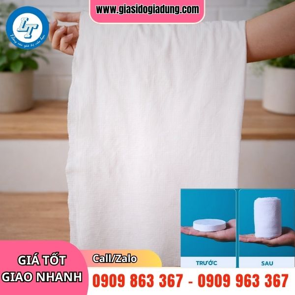 kho sỉ giá rẻ khăn tắm nén giá tốt nhất miền nam