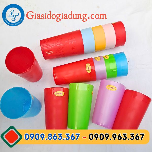 ly cốc nhựa cao trơn giá sỉ kiện 50 cái rẻ nhất miền nam