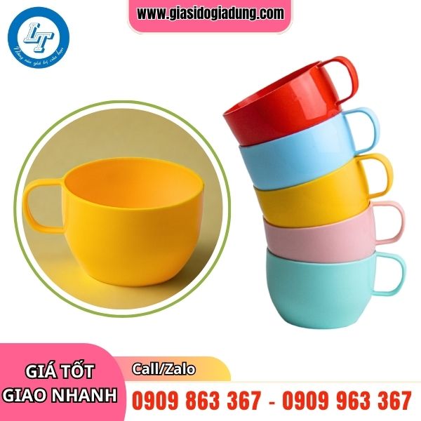 ly nhựa tròn có quai giá rẻ đủ dung tích