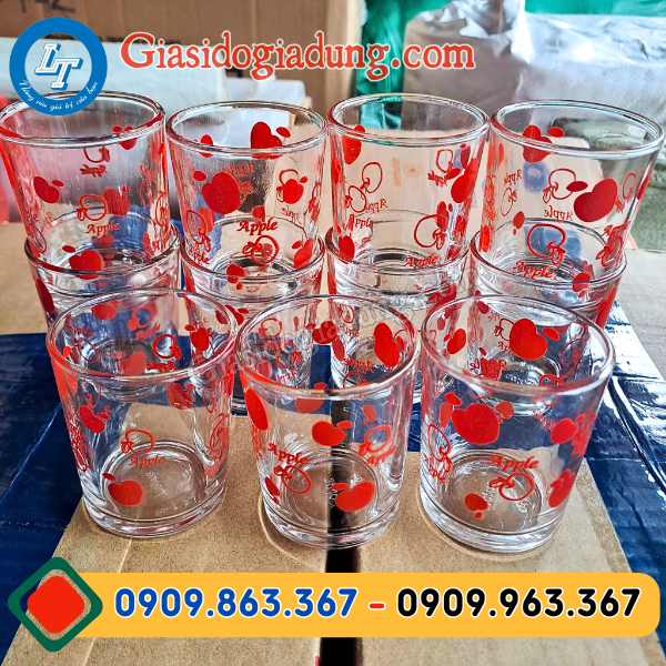 ly thủy tinh nhỏ họa tiết giá sỉ giao nhanh toàn quốc