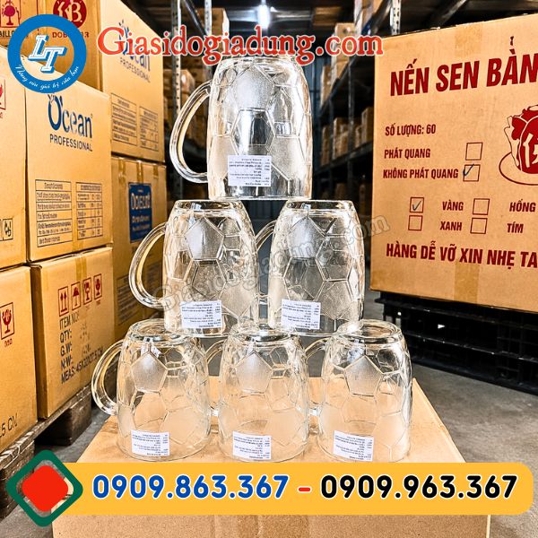 ly thủy tinh uống bia có quai giá sỉ đủ mẫu mã kích cỡ