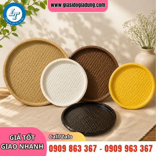 mẹt nhựa đựng bún đậu giả mây tre giá sỉ tphcm