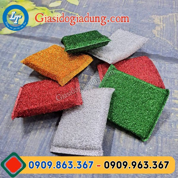 miếng rửa chén kim tuyến giá sỉ đủ màu