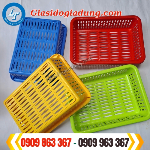 mua sỉ rổ nhựa chữ nhật nhiều màu giá rẻ nhất ở đâu tphcm
