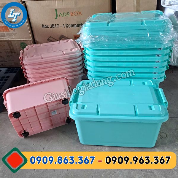 mua sỉ số lượng lớn thùng nhựa đa năng có bánh xe tiện lợi giá ưu đãi tại tphcm