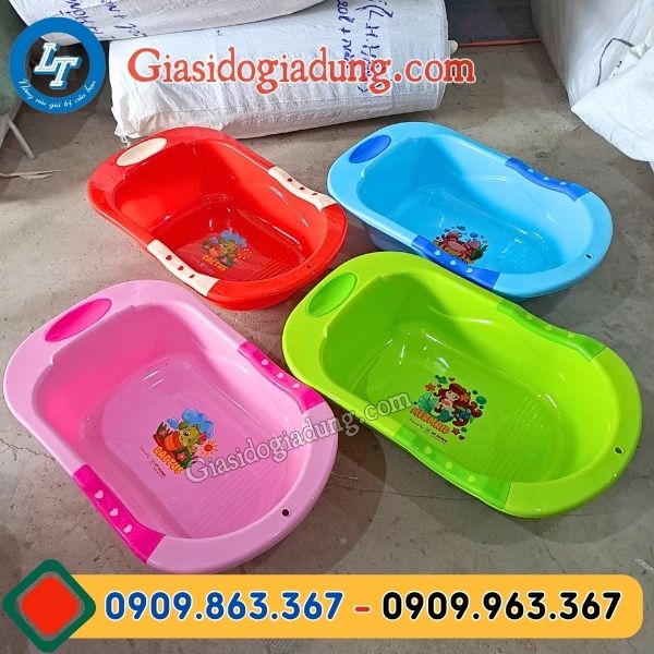 mua sỉ thau nhựa tắm bé giá rẻ nhiều màu