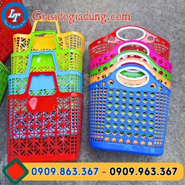 nguồn cung sỉ giỏ xách nhựa đi chợ đủ loại giá xưởng