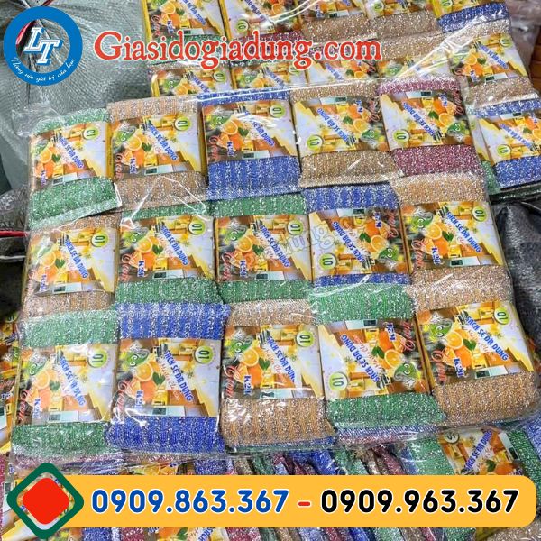 nguồn cung sỉ lẻ set 4 miếng rửa chén kim tuyến giá rẻ uy tín chất lượng