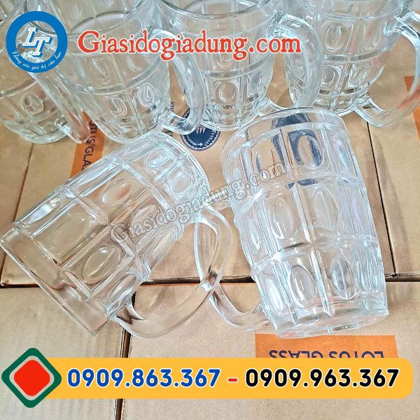 nguồn sỉ ly thủy tinh uống bia có quai đủ loại giá tốt