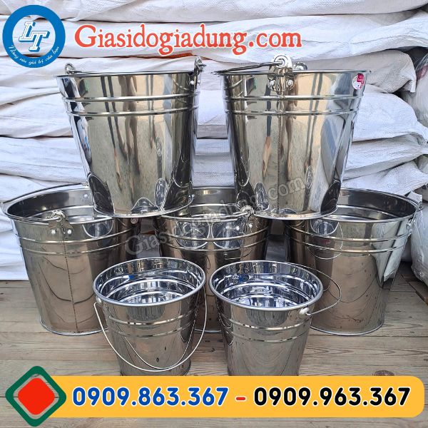 nguồn sỉ rẻ xô đựng đá inoxx đủ dung tích giá cạnh tranh toàn quốc