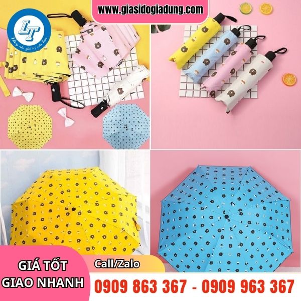 ô dù gấp gọn in logo theo yêu cầu giá sỉ rẻ hcm