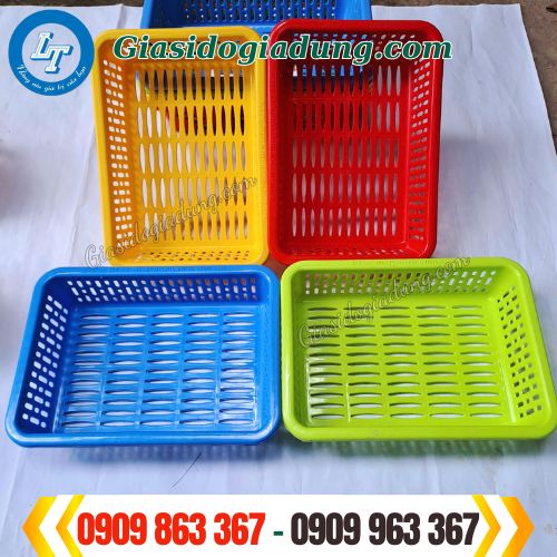 rổ nhựa chữ nhật giá sỉ rẻ giao nhanh toàn quốc