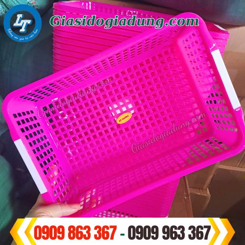 rổ nhựa chữ nhật giá sỉ tại xưởng hcm