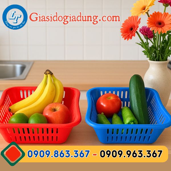 rổ nhựa vuông kiểu giá rẻ đủ kích cỡ tại tphcm
