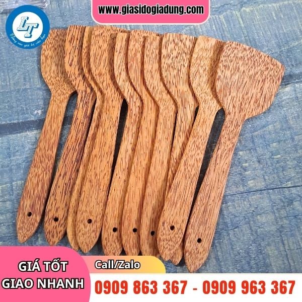sạn xẻng xào bằng gỗ dừa giá sỉ tận xưởng
