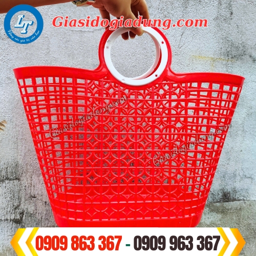 Sản xuất và cung cấp sỉ giỏ nhựa đi chợ kiểu thái giá rẻ cho đại lý
