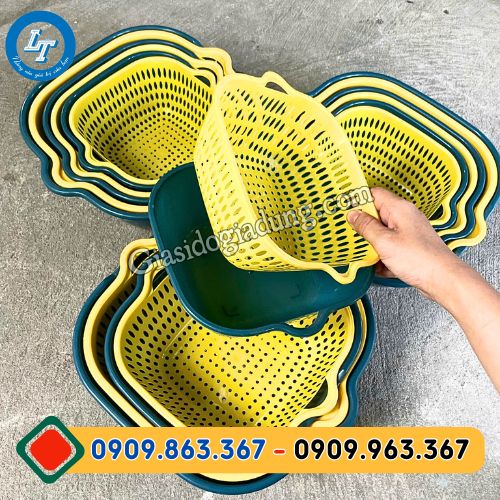 set thau rổ nhựa 3 kích cỡ giá sỉ cực rẻ cho đại lý tphcm