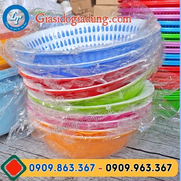 sỉ các loại bộ thau rổ nhựa đa năng giá rẻ dủ màu sắc