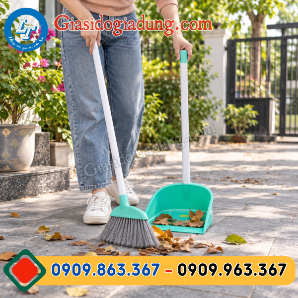 sỉ giá rẻ ky hốt rác nhựa cán dài cho shop