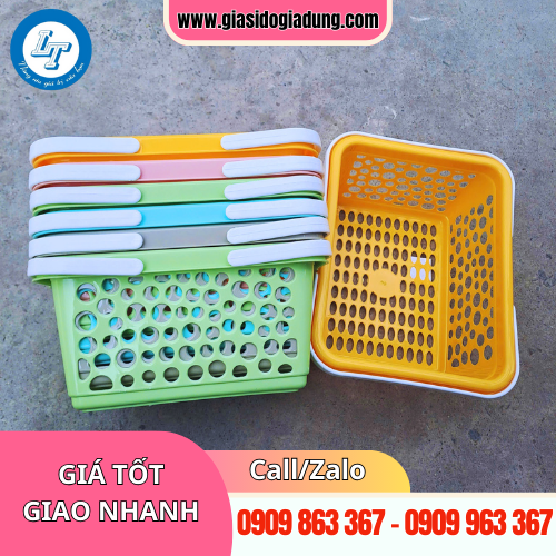 sỉ giá tốt giỏ xách nhựa không nắp đủ màu nhiều kích thước