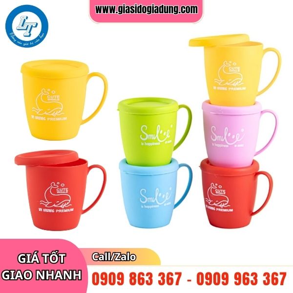 sỉ ly nhựa có nắp tiện lợi giá xưởng