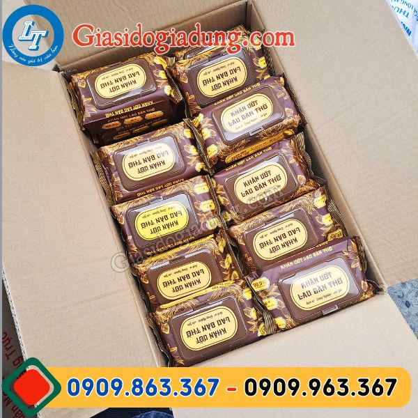 sỉ thùng 50 gói khăn ướt lau bàn thờ giá rẻ nhất thị trường