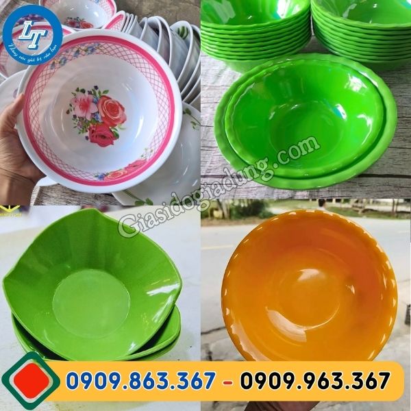 sỉ tô nhựa melamine giá rẻ đủ màu