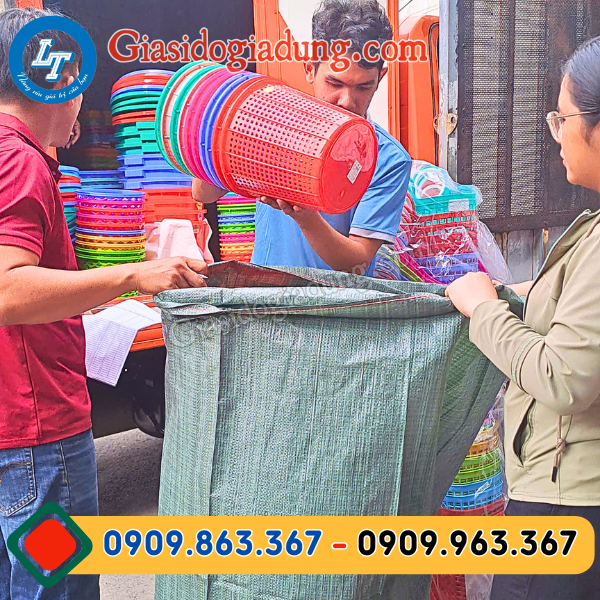 sọt nhựa tròn có quai giá sỉ hcm