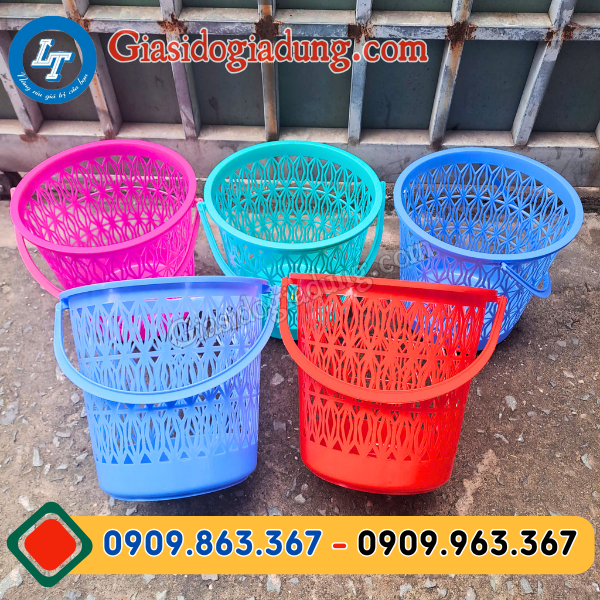 sọt nhựa tròn đựng đồ có quai xách tiện dụng giá sỉ rẻ