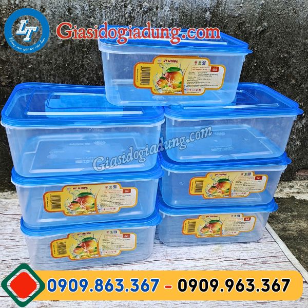 thố nhựa chữ nhật đựng thực phẩm tủ lạnh giá sỉ đủ size
