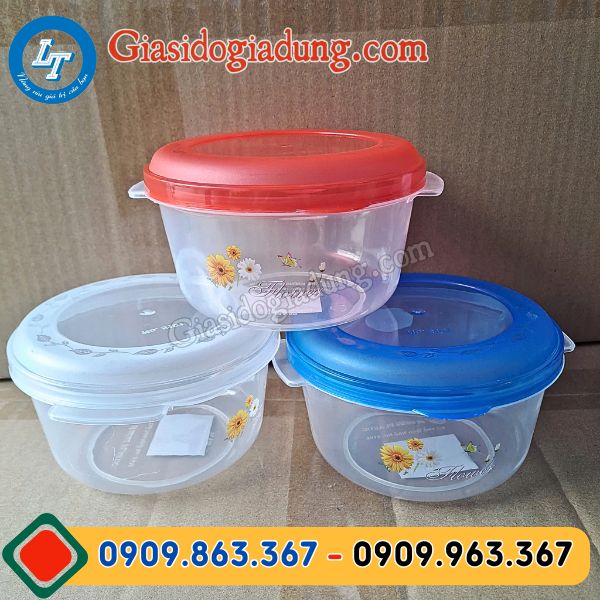 thố nhựa tròn có nắp đủ màu giá sỉ ưu đãi tại kho miền nam