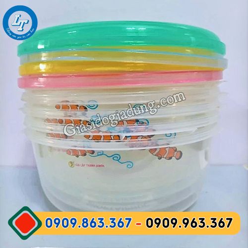 thố nhựa tròn có nắp đựng thực phẩm tiền lợi giá rẻ tận gốc xưởng