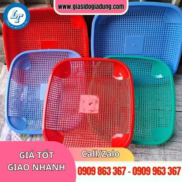 RỔ NHỰA VUÔNG CẠN