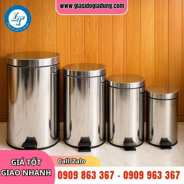 THÙNG RÁC INOX TRÒN