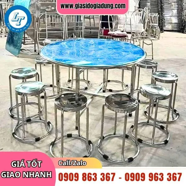 BÀN GHẾ INOX