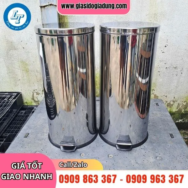 THÙNG RÁC INOX TRÒN