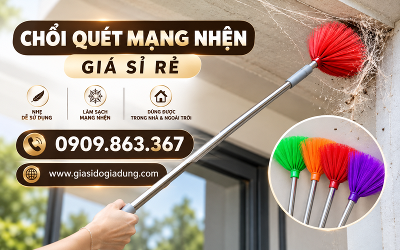 CHỔI QUÉT MẠNG NHỆN CÁN 3M GIÁ SỈ – GIAO NHANH MIỀN NAM