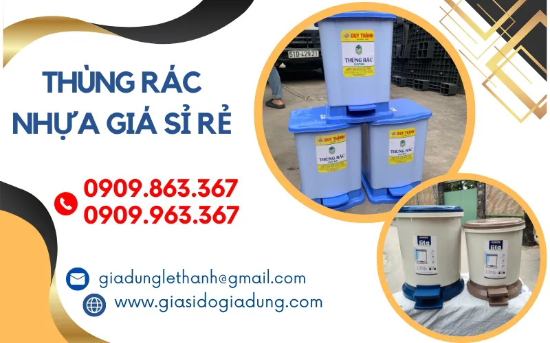 Bỏ sỉ thùng rác nhựa gia đình giá hợp lý