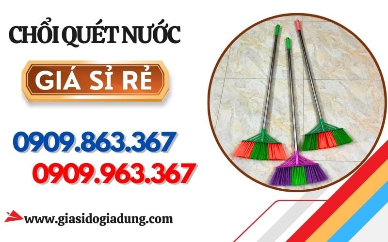 SỈ CHỔI NHỰA QUÉT NƯỚC CÁN INOX GIÁ RẺ TPHCM