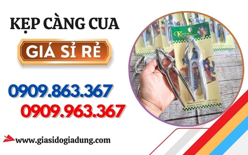 KÌM KẸP CÀNG CUA GHẸ INOX - DỤNG CỤ ĂN HẢI SẢN TIỆN LỢI, BỀN DẸP