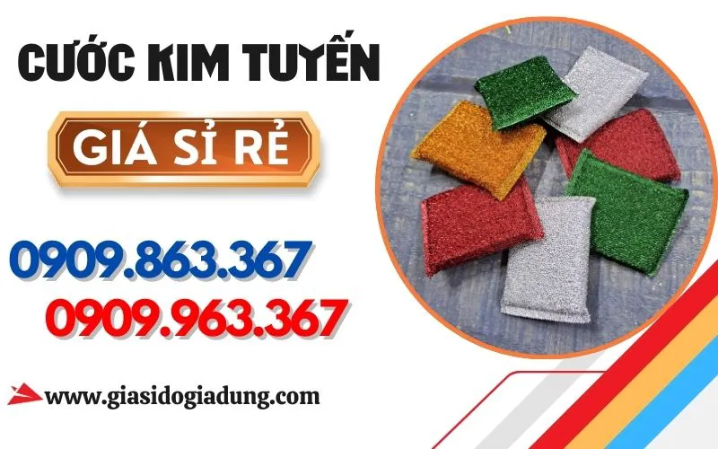 MIẾNG RỬA CHÉN KIM TUYẾN GIÁ RẺ ĐỦ MÀU