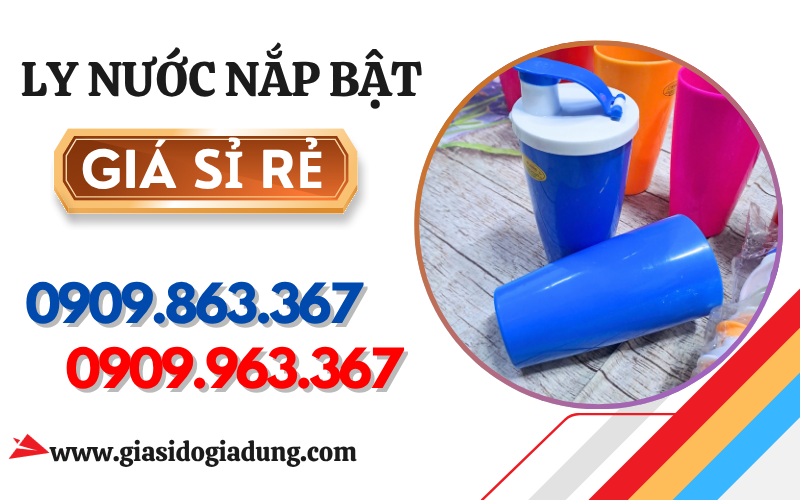 LY NƯỚC NẮP BẬT 500ML GIÁ SỈ – NHIỀU MÀU TẠI LÊ THANH
